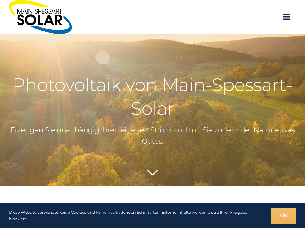 Website von Main-Spessart-Solar GmbH in Bessenbach