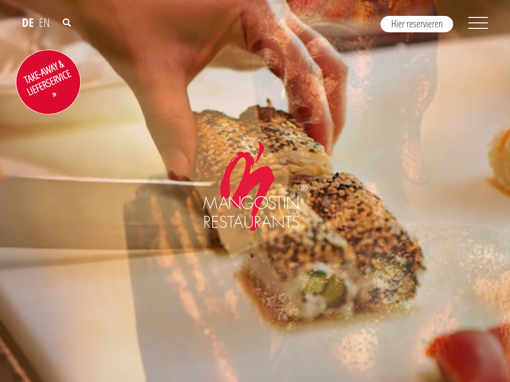 Website von Mangostin Asia Restaurants in München