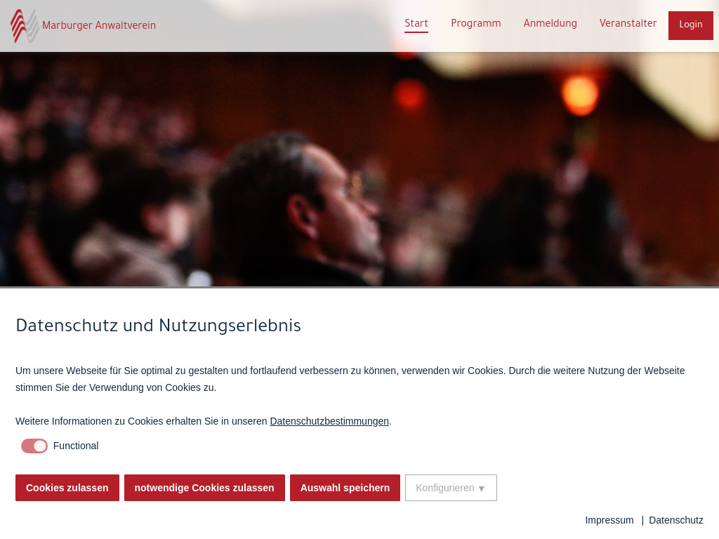 Website von Marburger Anwaltverein e.V. in Marburg