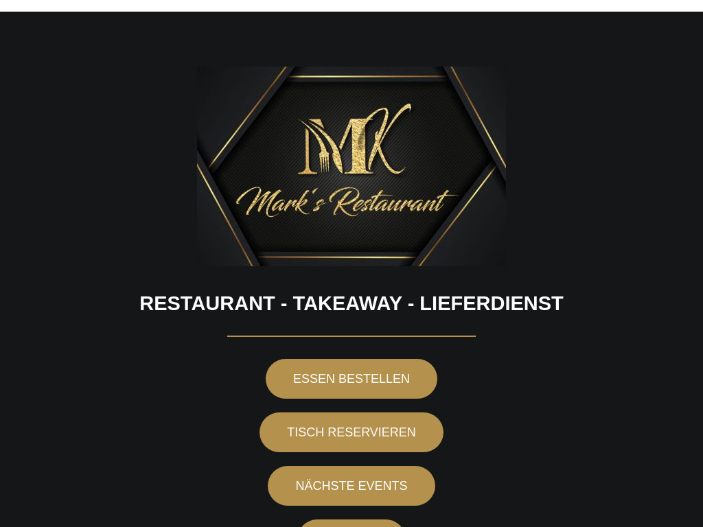 Website von Marks Restaurant in Frenkendorf