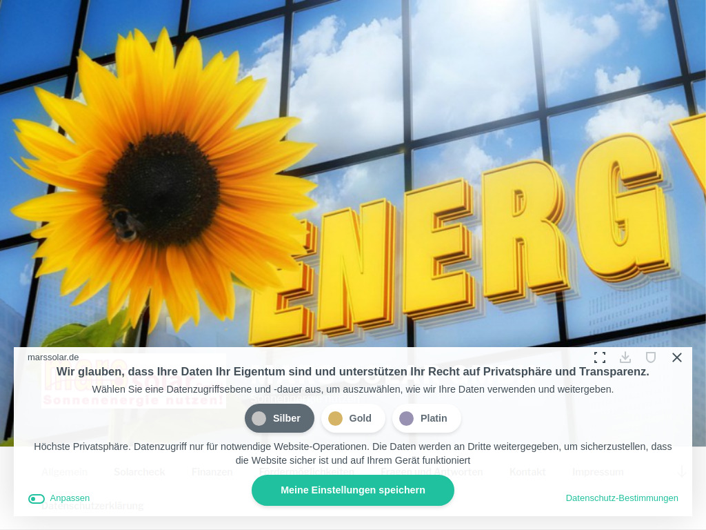 Website von Mars Solar GmbH in Marsberg