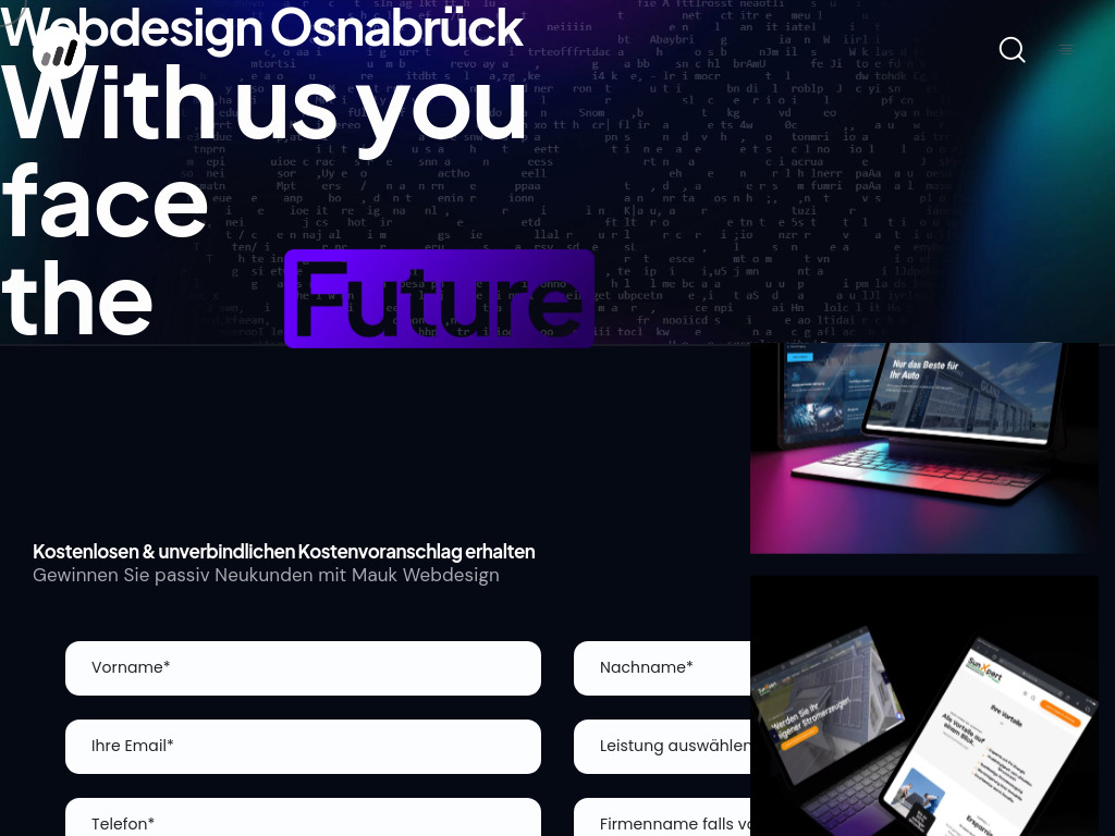 Website von Mauk Webdesign