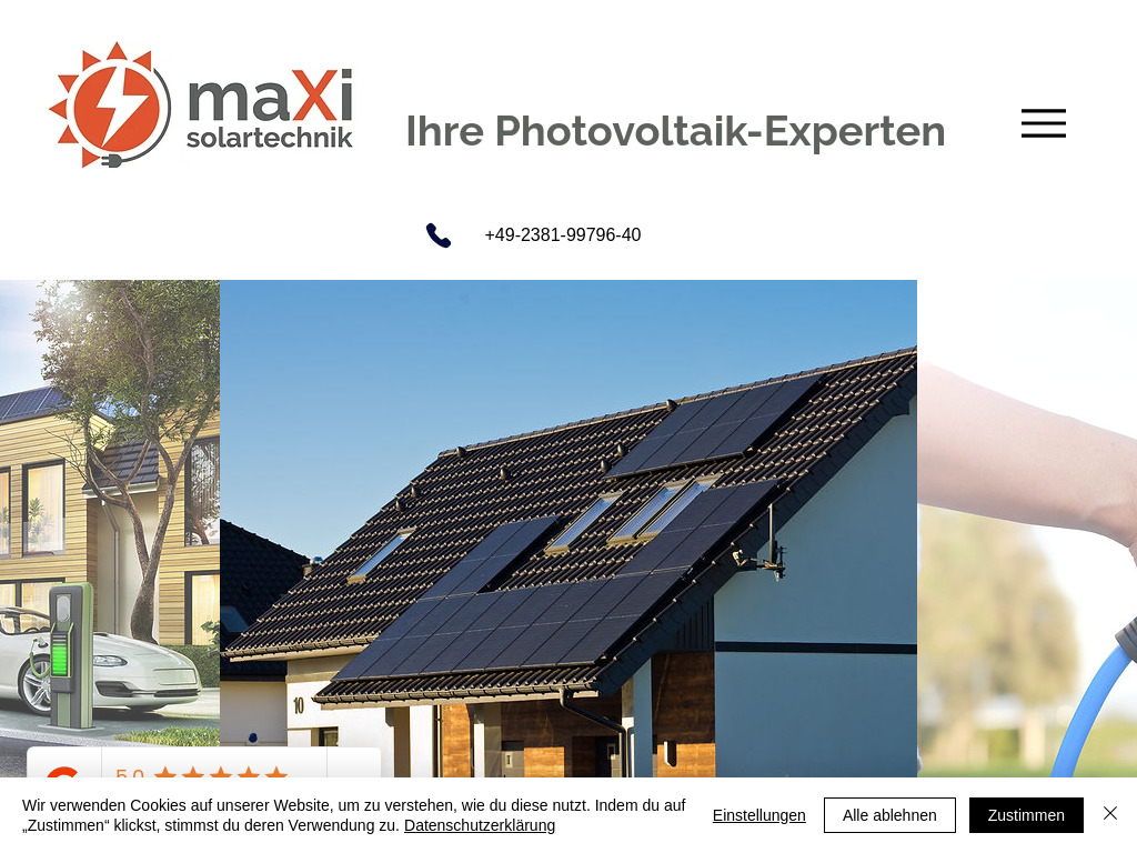 Website von maXi Solartechnik GbR in Hamm