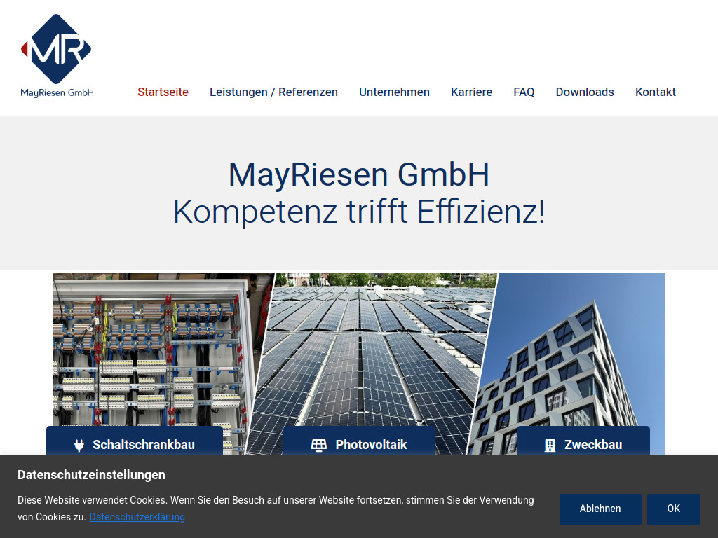 Website von MayRiesen GmbH in Erftstadt