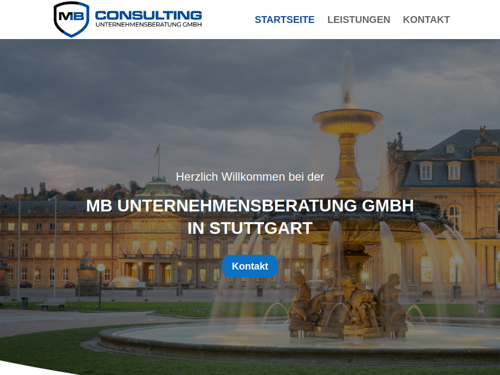 Website von MB Unternehmensberatung GmbH in Stuttgart
