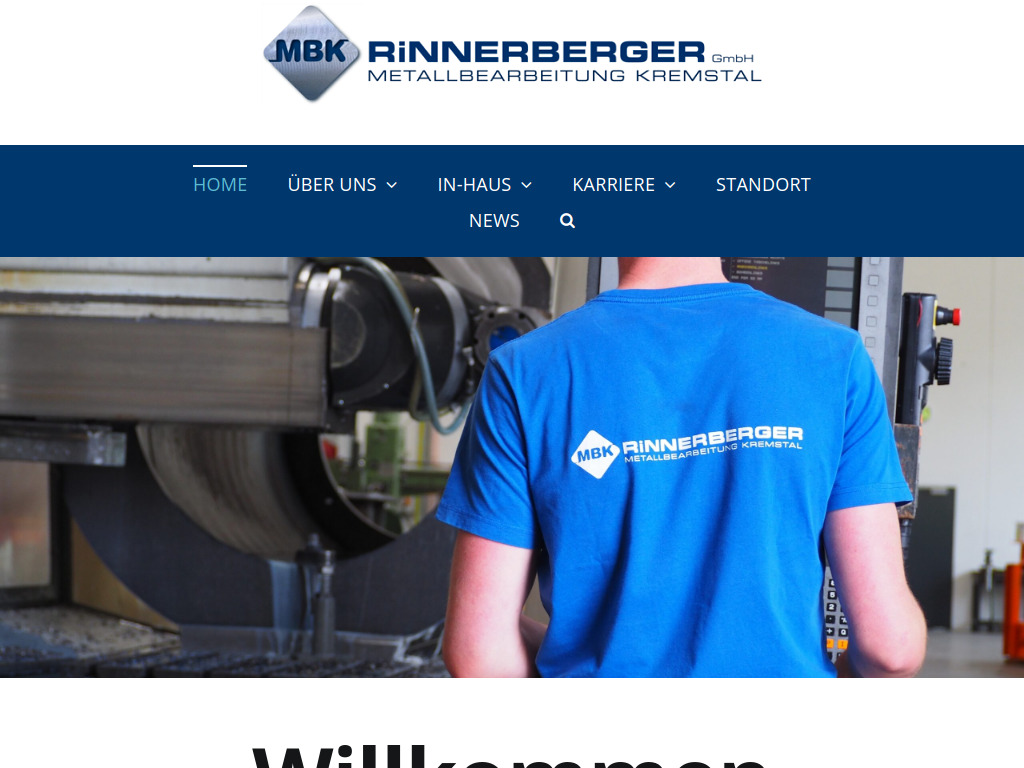 Website von MBK Rinnerberger GmbH in Inzersdorf im Kremstal