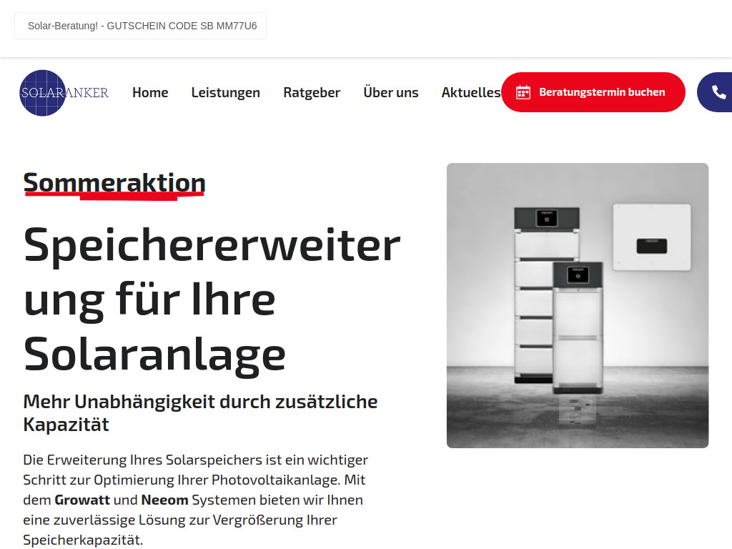 Website von Solar-Laderegler Ahlen - Intelligente Solar-Laderegler. in Ahlen