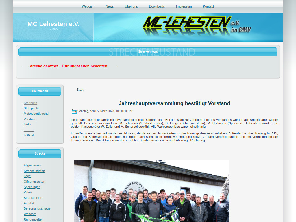 Website von MC Lehesten e.V. in Lehesten