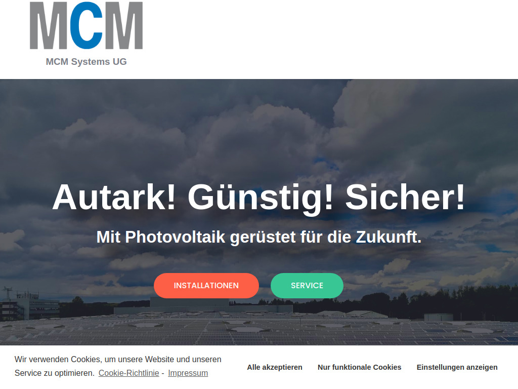 Website von MCM Systems UG in Freiberg