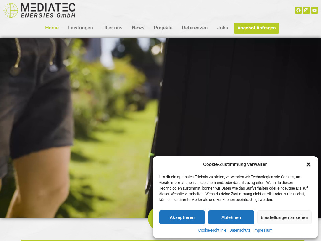 Website von Mediatec Energies GmbH in Berlin
