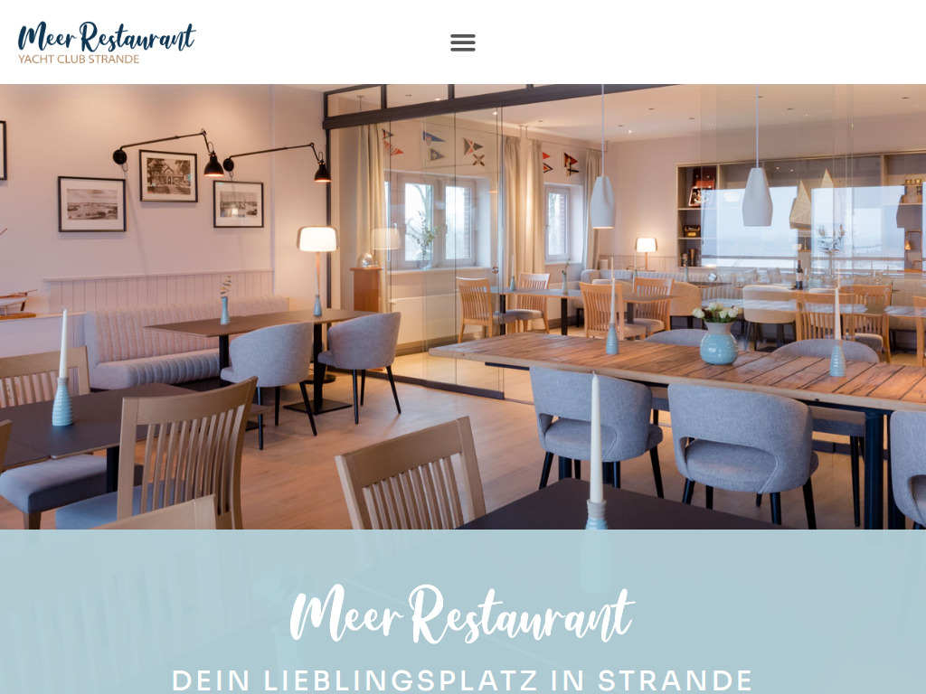 Website von Das MeerRestaurant in Strande