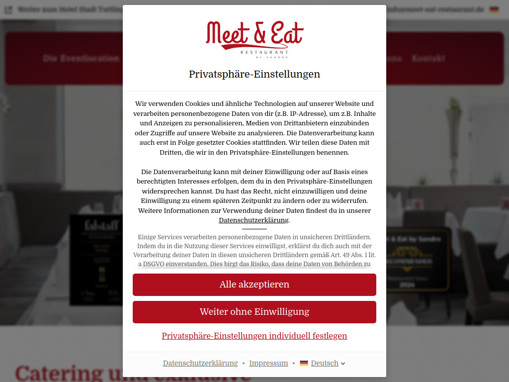 Website von Hotel Stadt Tuttlingen MSC GmbH in Tuttlingen