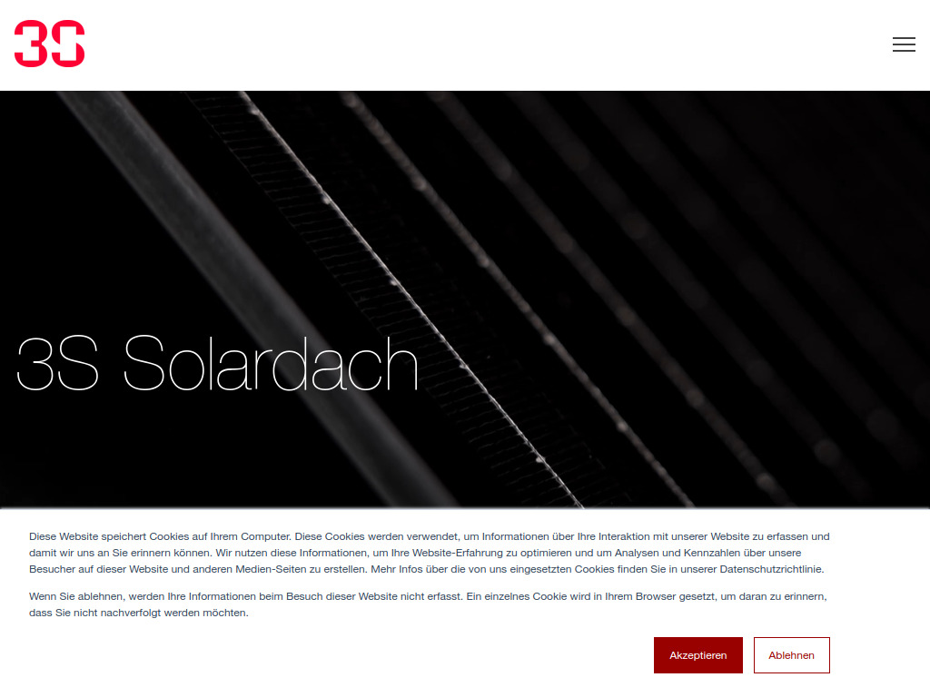 Website von 3S Swiss Solar Solutions AG