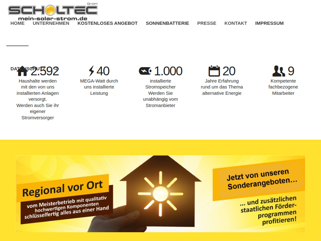 Website von Scholtec GmbH in Nattenheim