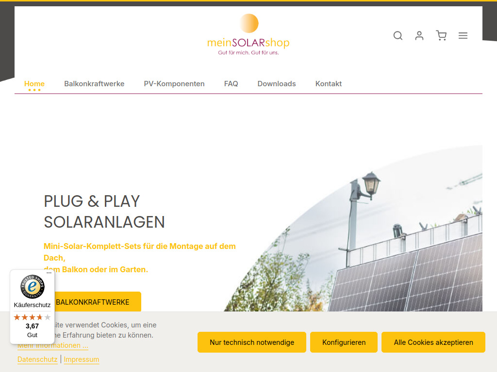 Website von ErEne Green Technologies GmbH in Mettmann