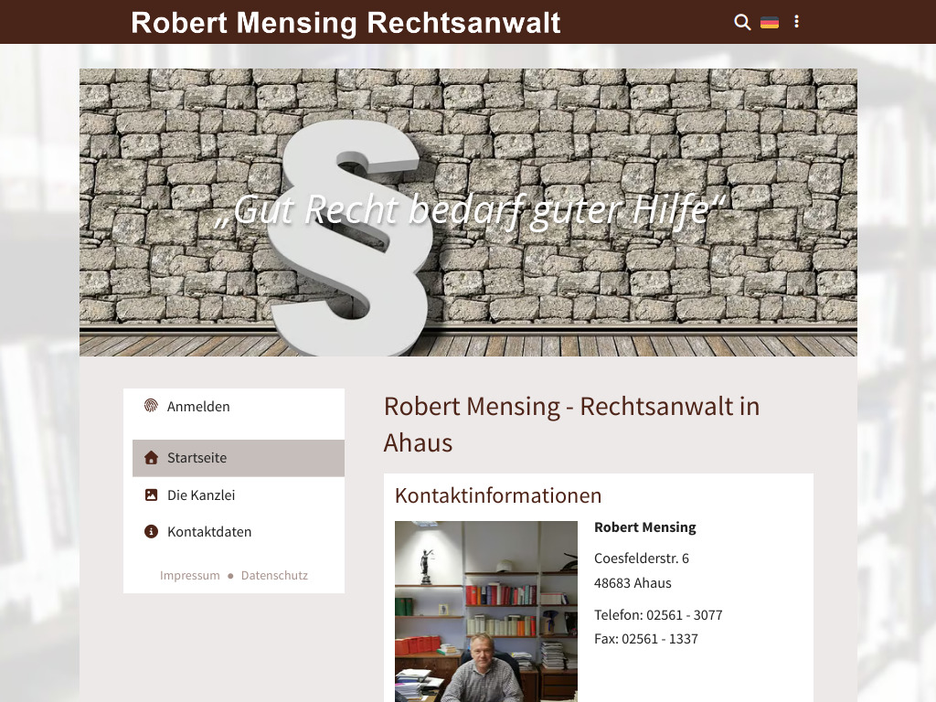 Website von Robert Mensing in Ahaus