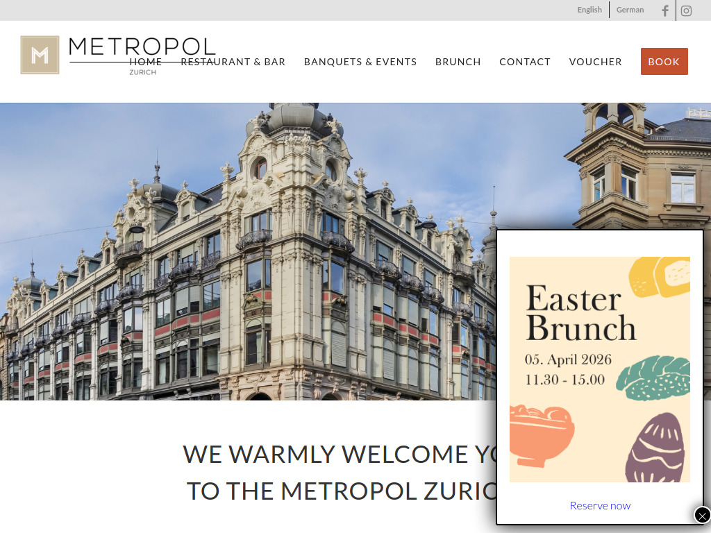 Website von Kramer Gastronomie AG in Zürich