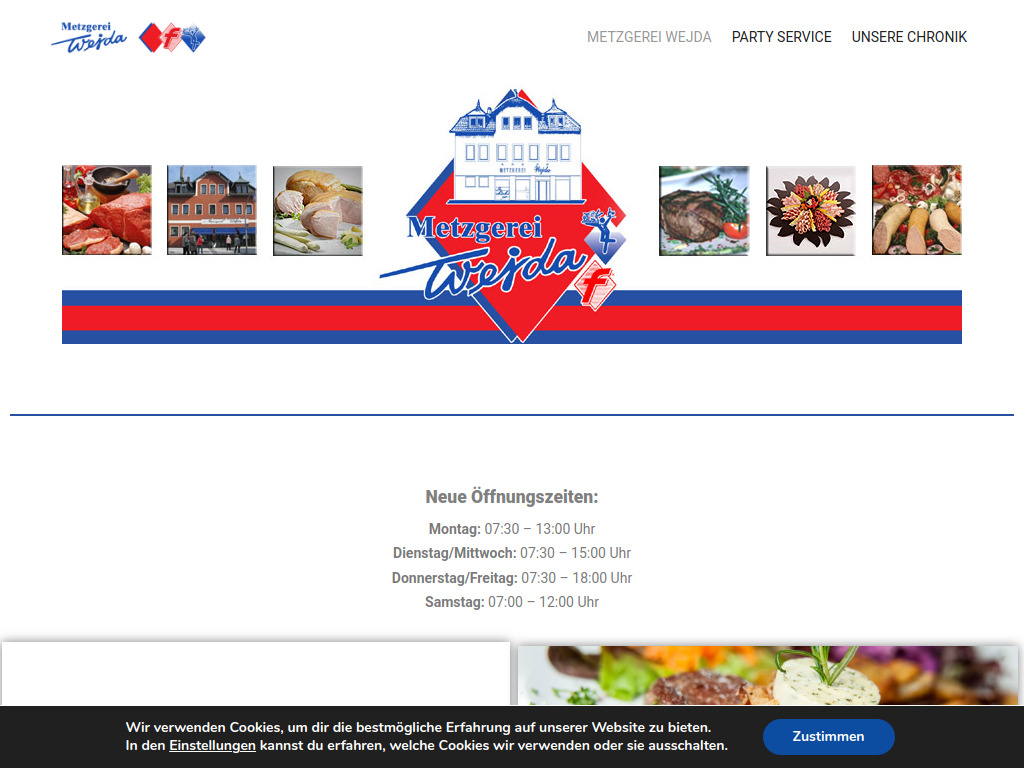 Website von Metzgerei Wejda in Feucht