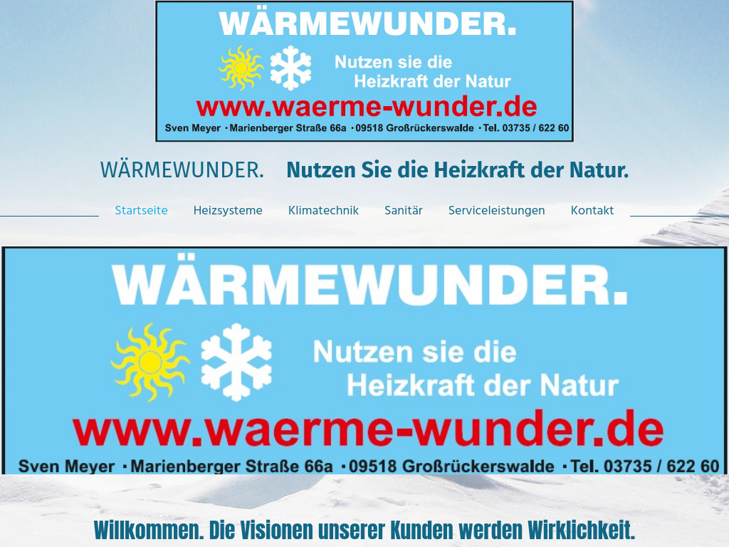 Website von Sven Meyer Wärmepumpen Verkauf und Service in Großrückerswalde