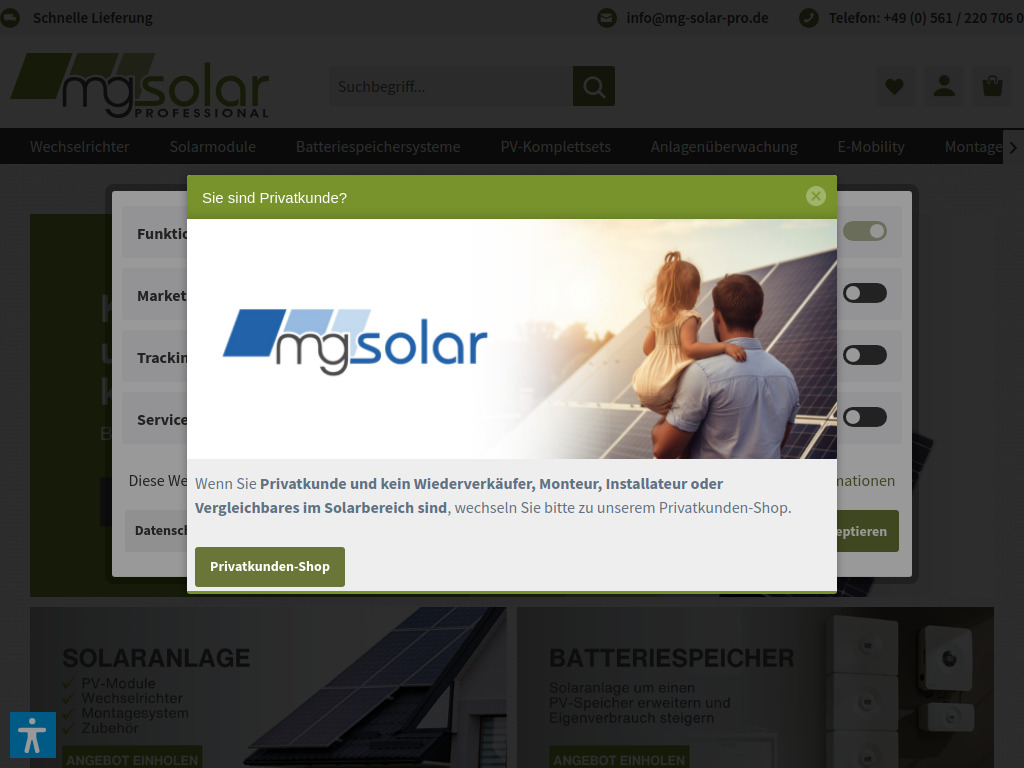 Website von mg-solar-pro