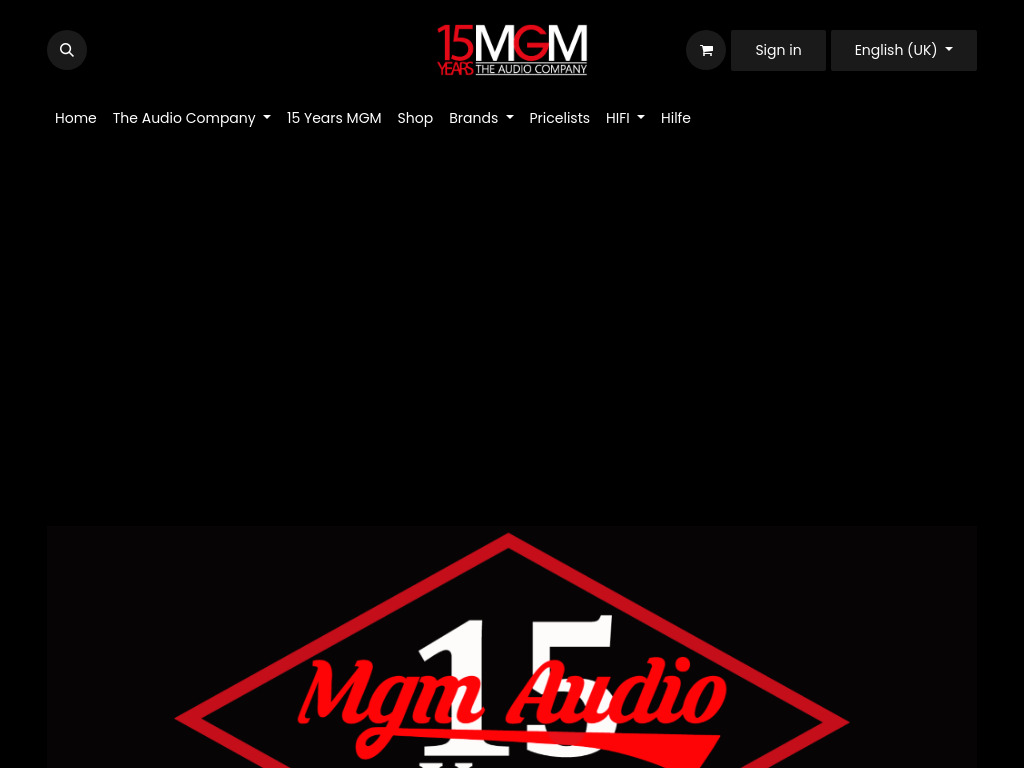 Website von MGM Audio AG in Glattbrugg