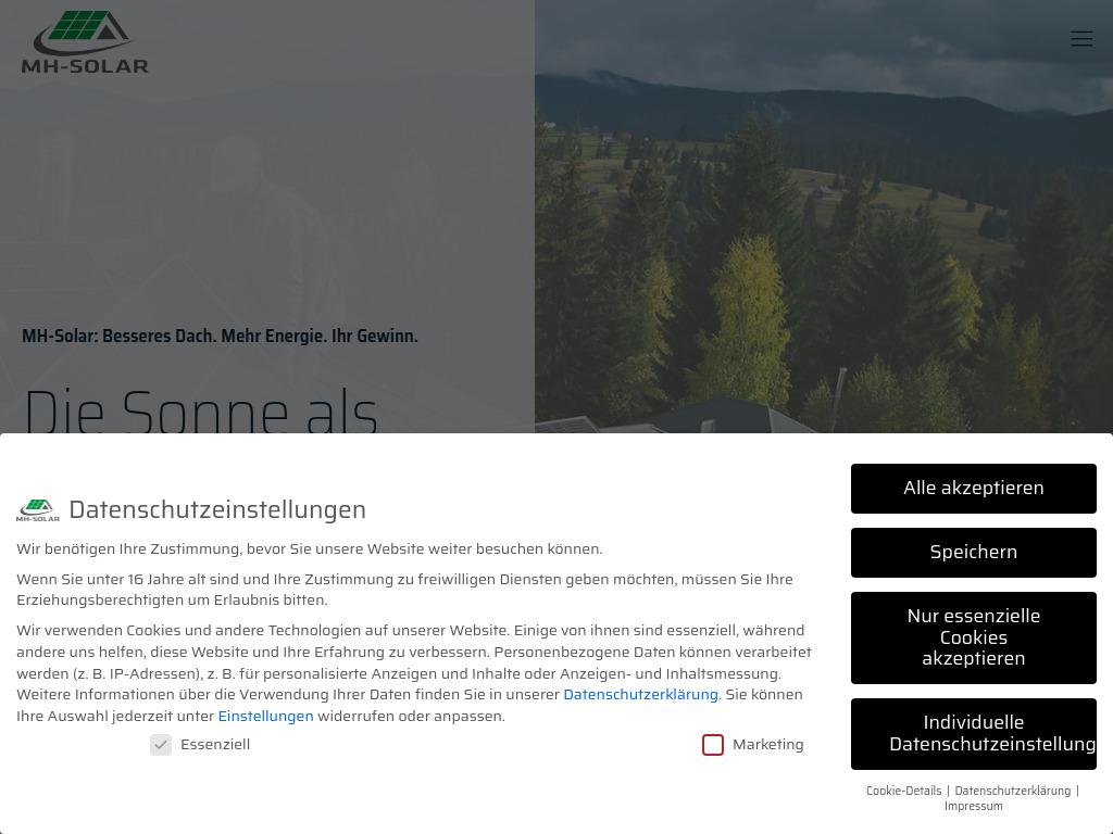 Website von MH-SOLAR in Wermelskirchen
