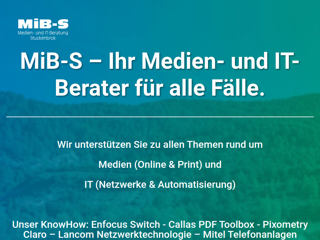 Website von Medien- und IT-Beratung Stuckenbrok in Erbshausen