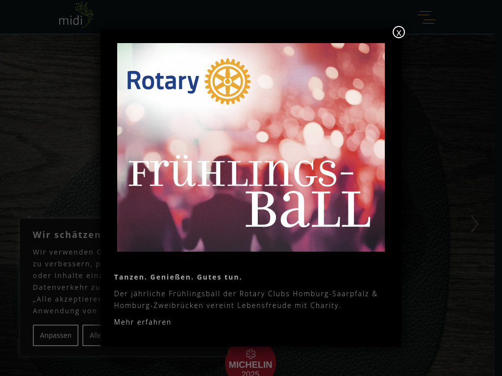 Website von midi Restaurant & Markt GmbH in St. Ingbert-Rohrbach