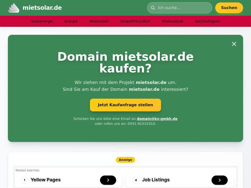 Website von KV GmbH in Osnabrück