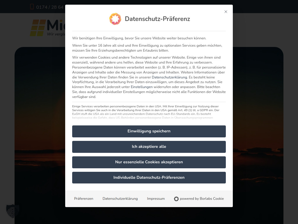Website von MioSolar GmbH in Nordstemmen