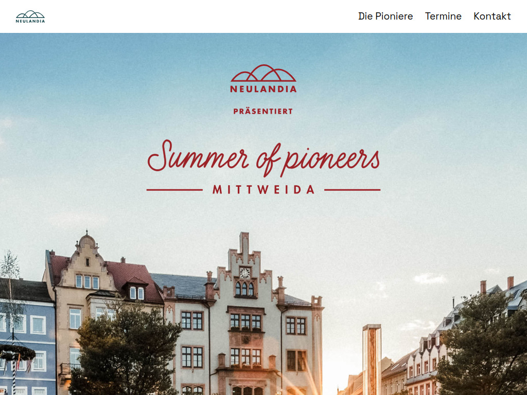 Website von Neulandia UG in Berlin