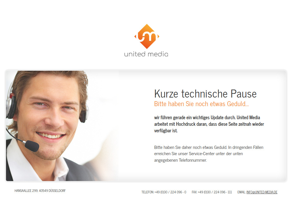 Website von Kurze technische Pause in Düsseldorf