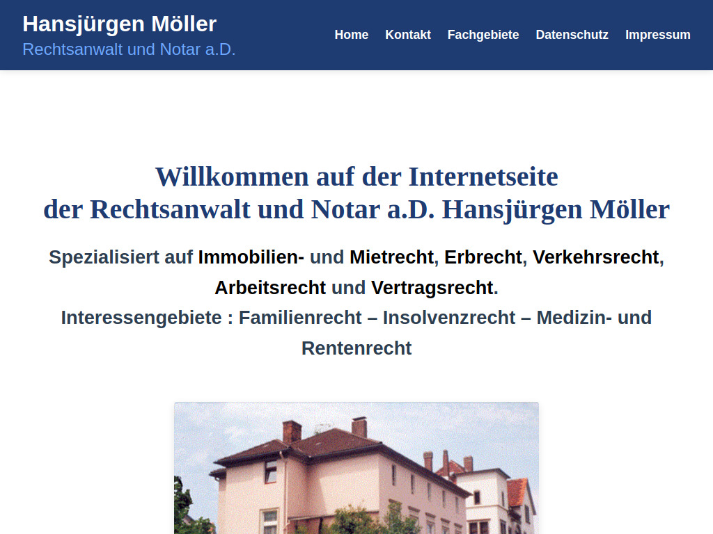 Website von Rechtsanwälte und Notare a.D. Möller in Hann. Münden