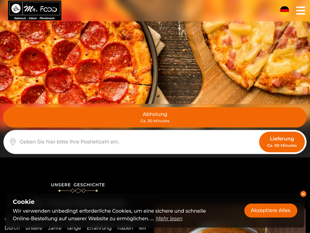 Website von Mr. Food Restaurant Anklam in Anklam