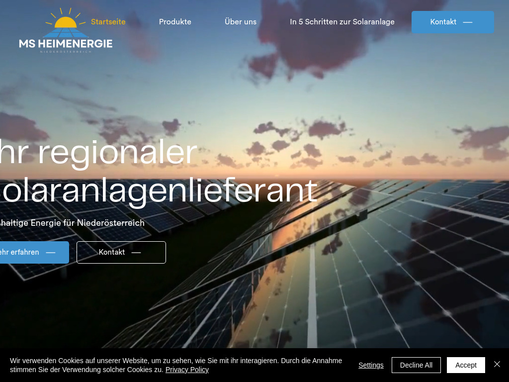 Website von MS Heim Energie GmbH in Gars am Kamp