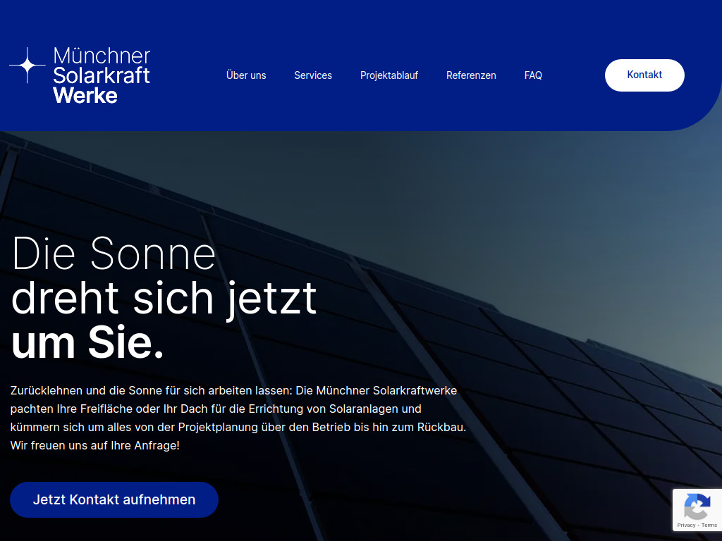 Website von Münchner Solarkraftwerk und Verwaltungs GmbH in Ottobrunn