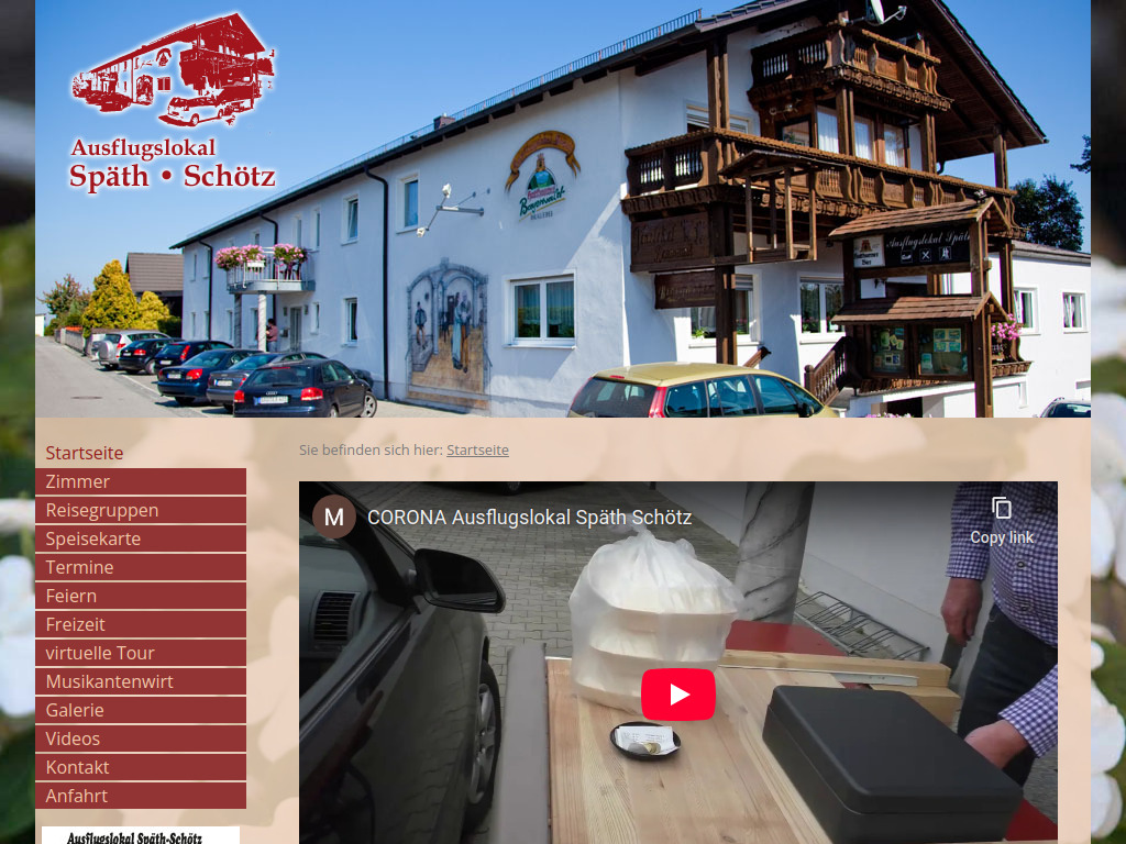 Website von Ausflugslokal Späth - Schötz in Schwandorf