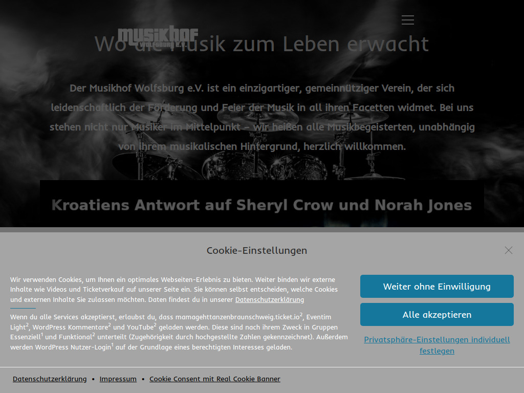 Website von Musikhof Wolfsburg e.V. in Wolfsburg