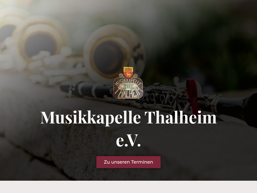 Website von Musikkapelle Thalheim e. V. in Emmingen-Liptingen