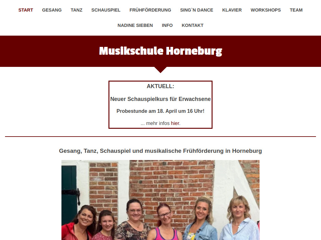 Website von Musikschule Horneburg e.V. in Horneburg
