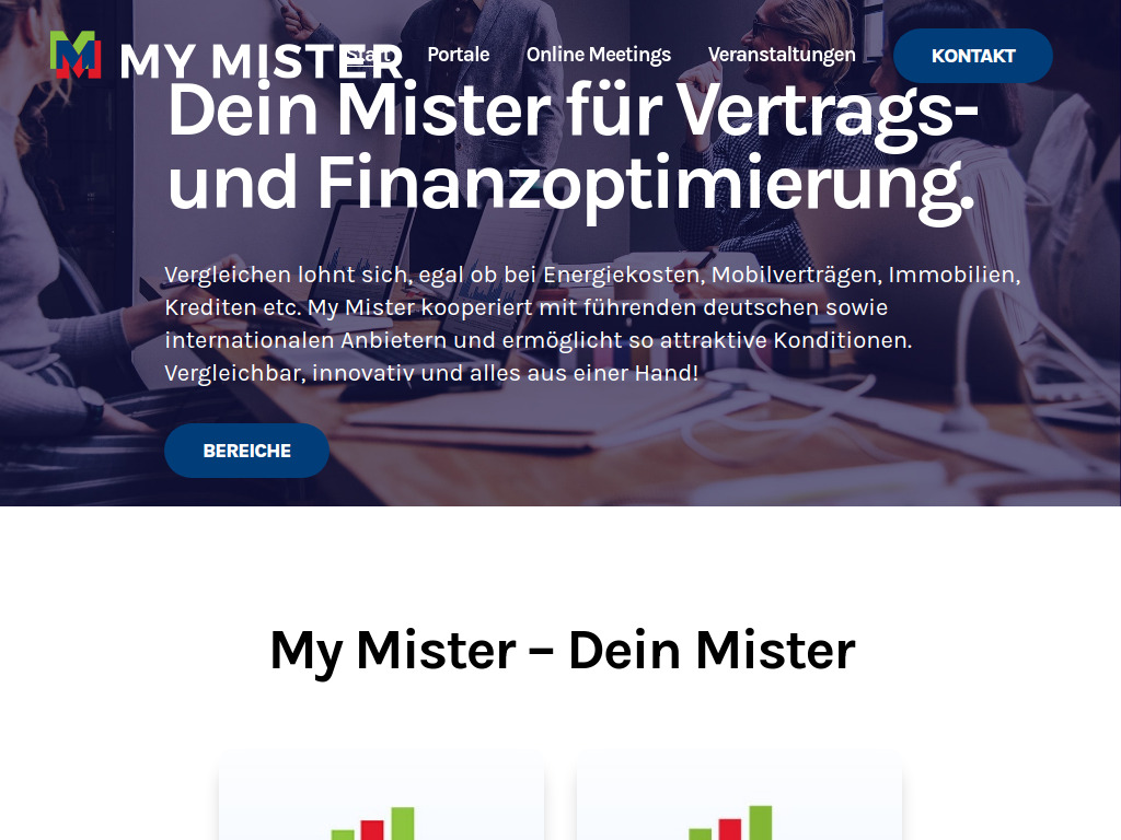Website von My Mister in Berlin
