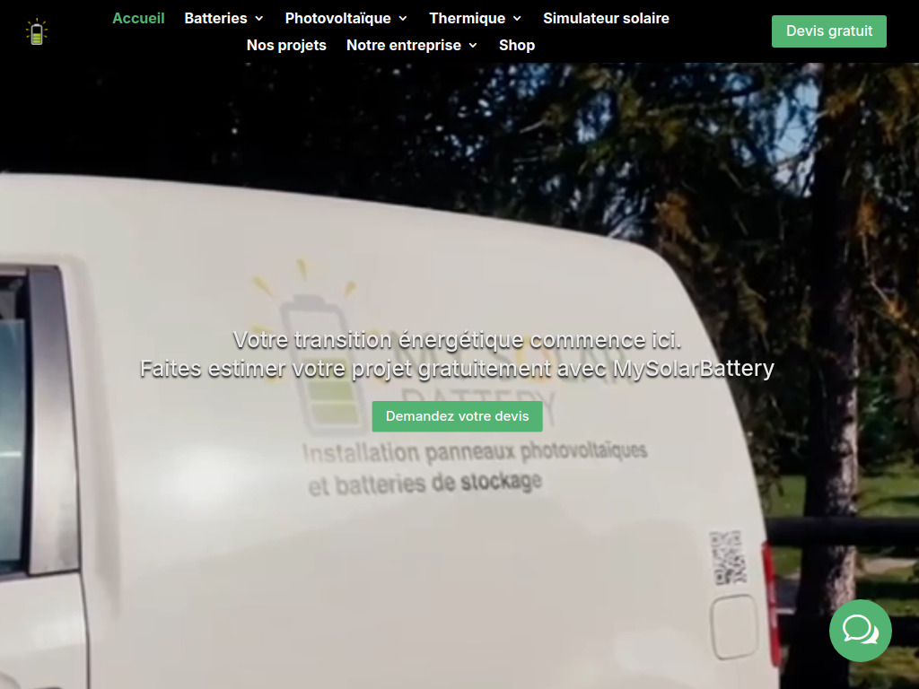 Website von My Solar Battery in Etoy