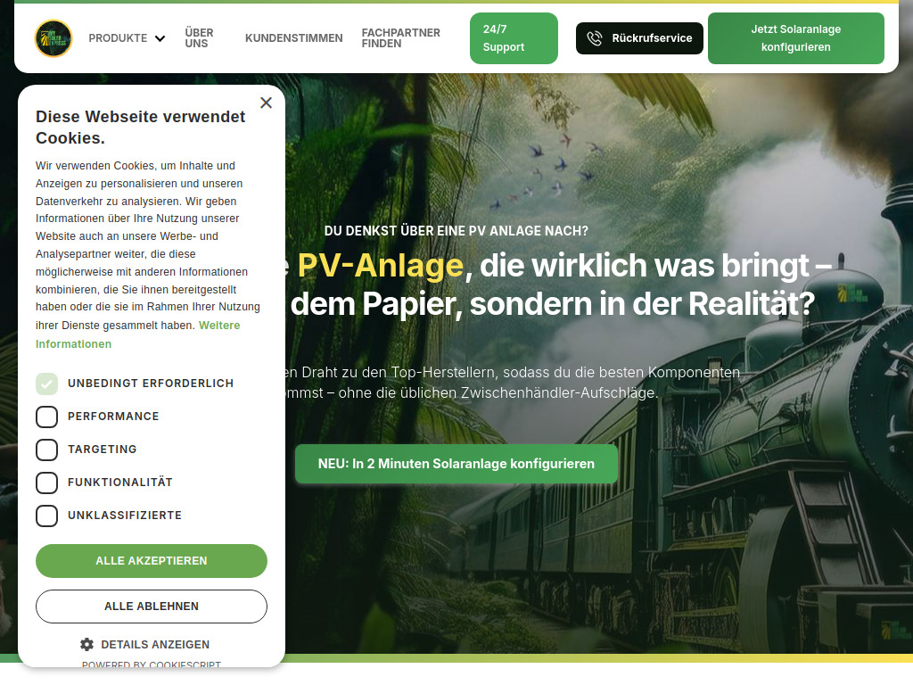 Website von My Solar Express in Osnabrück