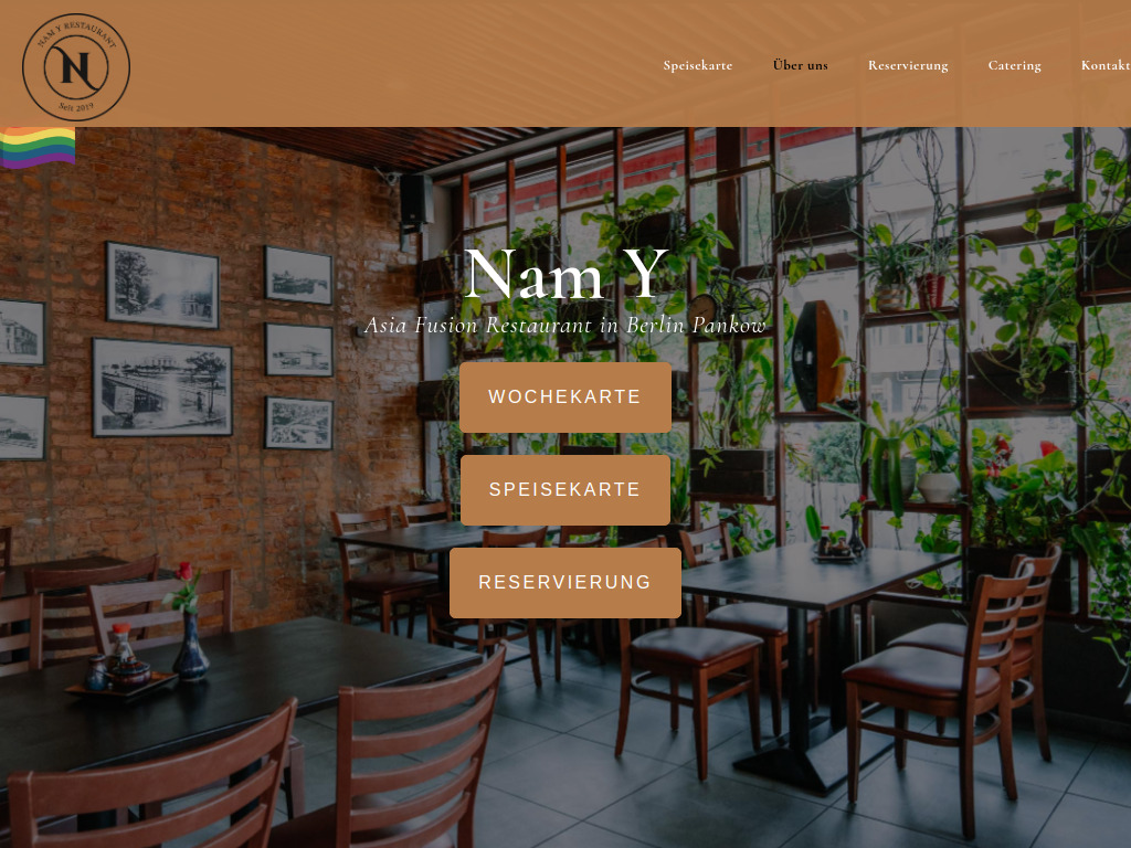 Website von Nam Y Restaurant in Berlin