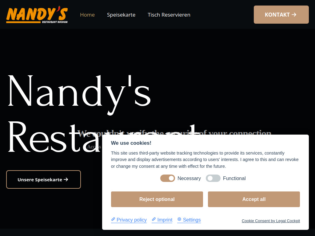 Website von nandys-restaurant.de in Bochum