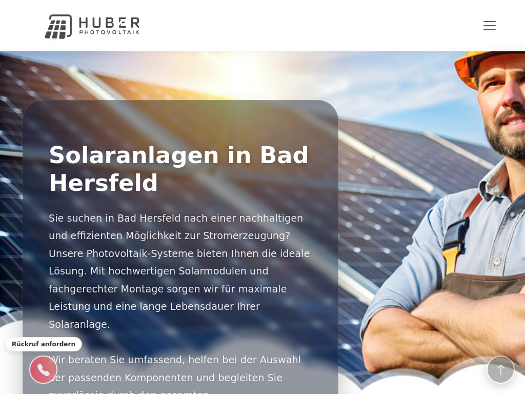 Website von Huber Group GmbH in Bad Hersfeld