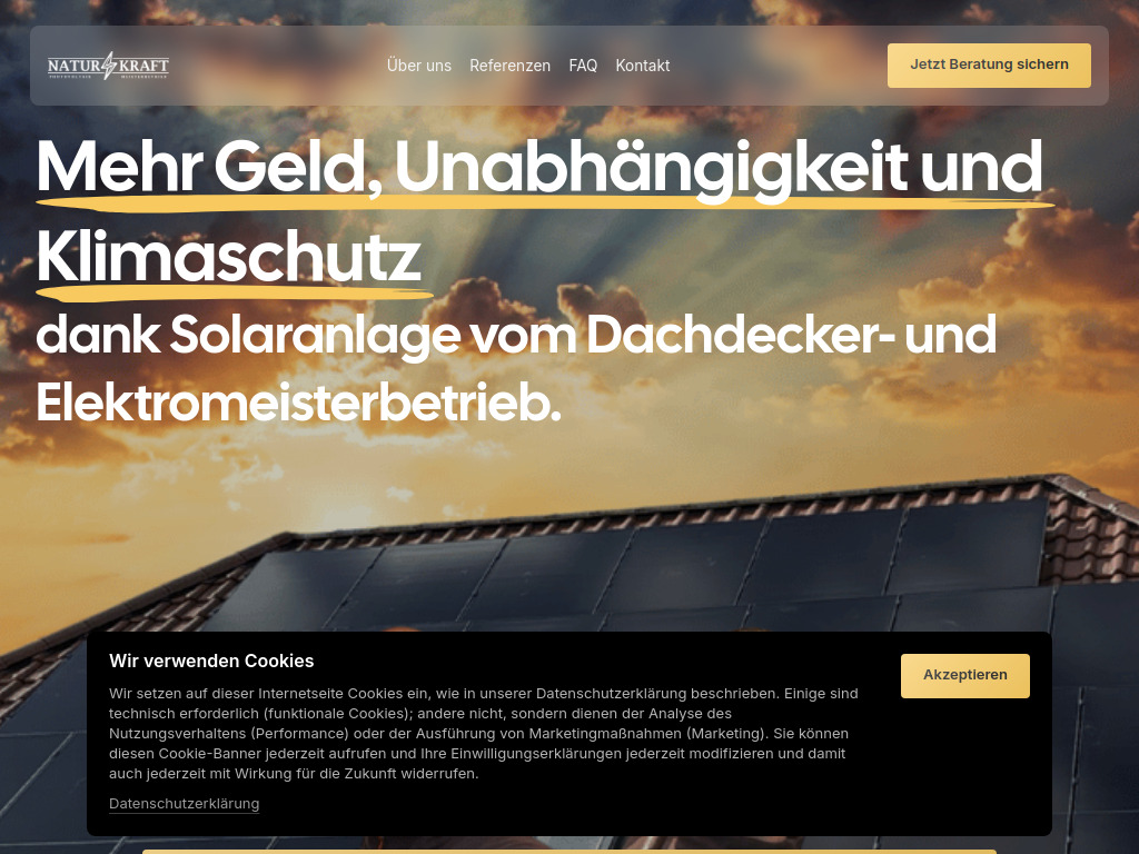 Website von Naturkraft GmbH in Osnabrück