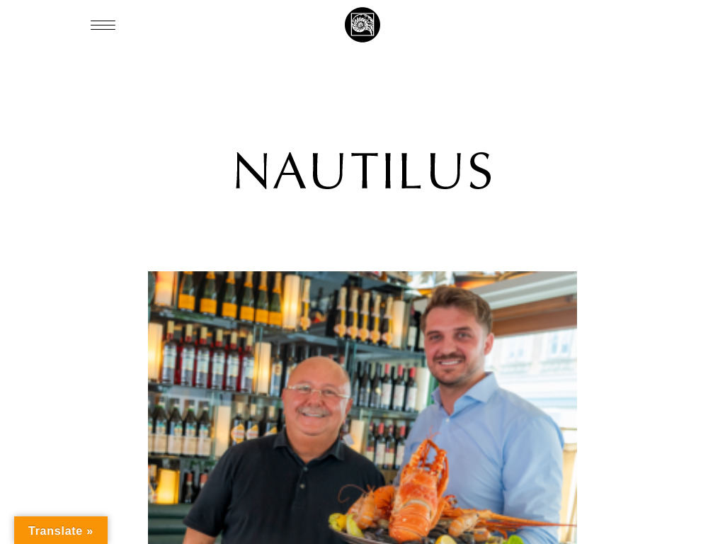 Website von Nautilus Fischrestaurant in Wien