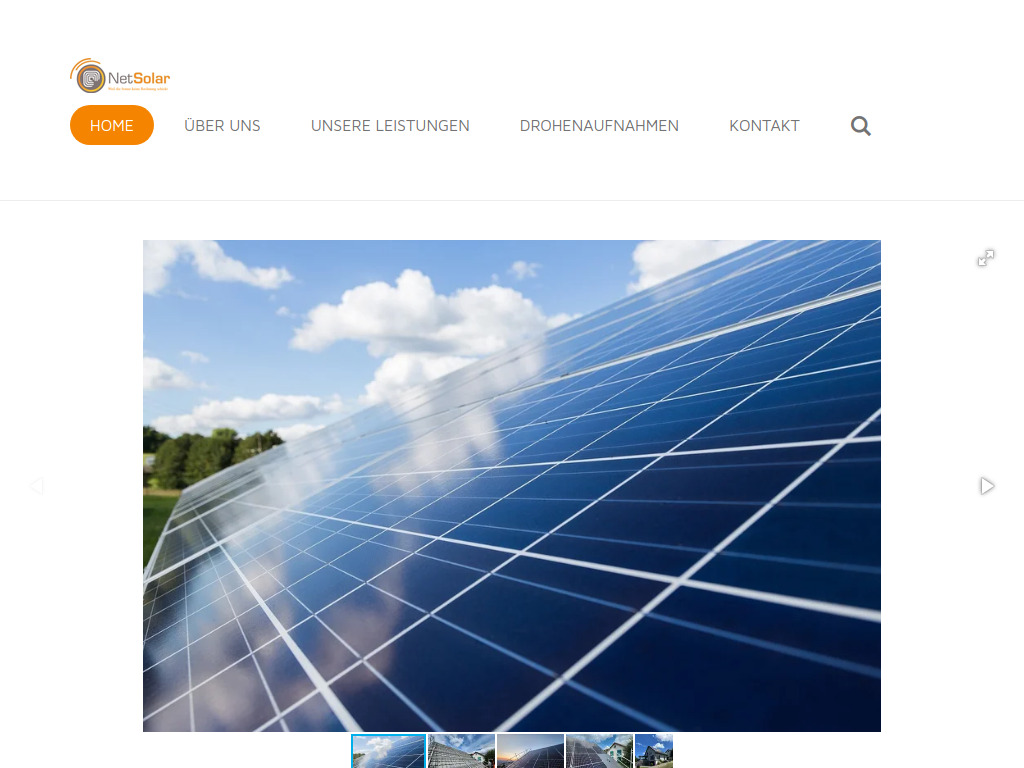 Website von NetSolar GmbH in Schalunen
