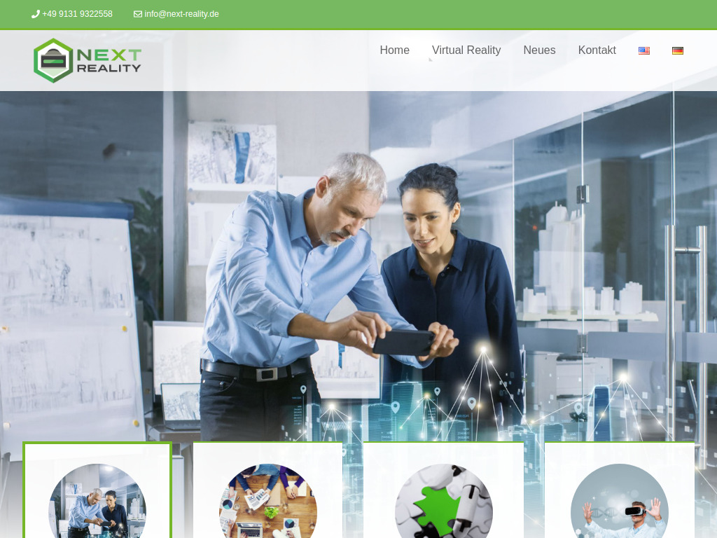 Website von Next Reality GmbH in Erlangen